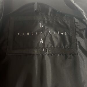Lauren Ariel Black Leather Blazer